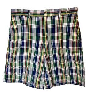 Charleston Twills Men’s Madras Plaid Short Size 32
